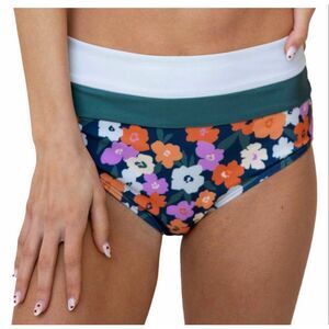 Nani Swimwear High Rise Colorblock Full Coverage Swim Bottom Brookside XL